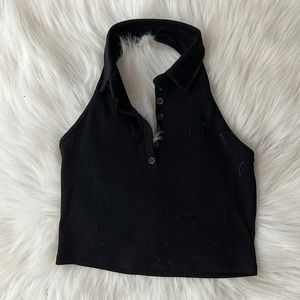 Black halter top